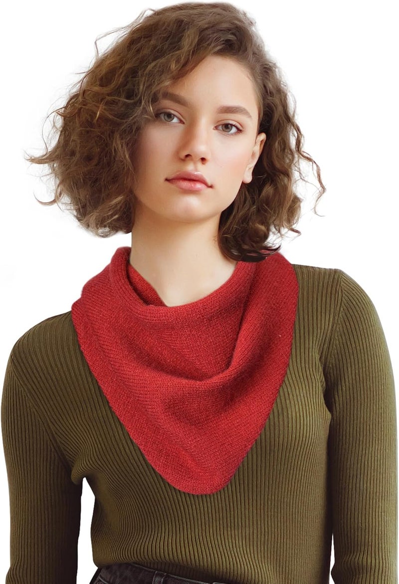 Molans Women Winter Knit Neck Scarf - Warm Crochet Triangle Scarf for Women Girls - Image 1